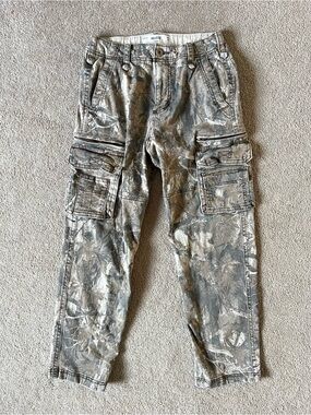 Baggy Loose Hollister Camouflage Pocketed Cotton Cargo Pants 28 30” inseam